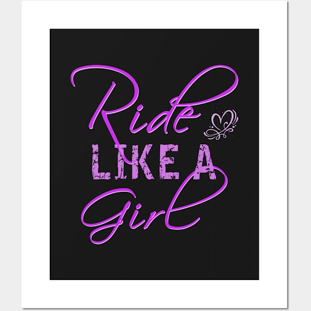 Ride Like A Girl Wall Art by Bizb